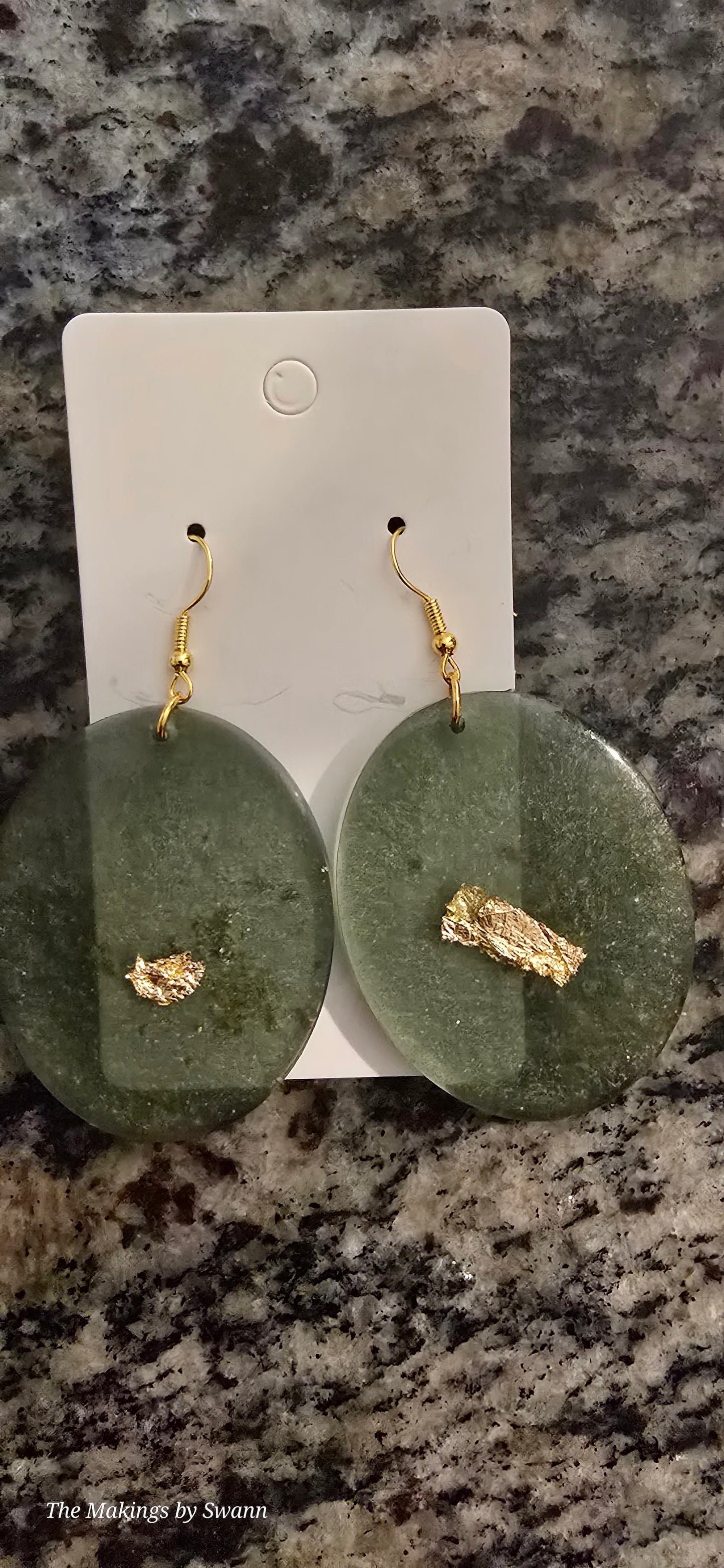Medium Forrest green earrings