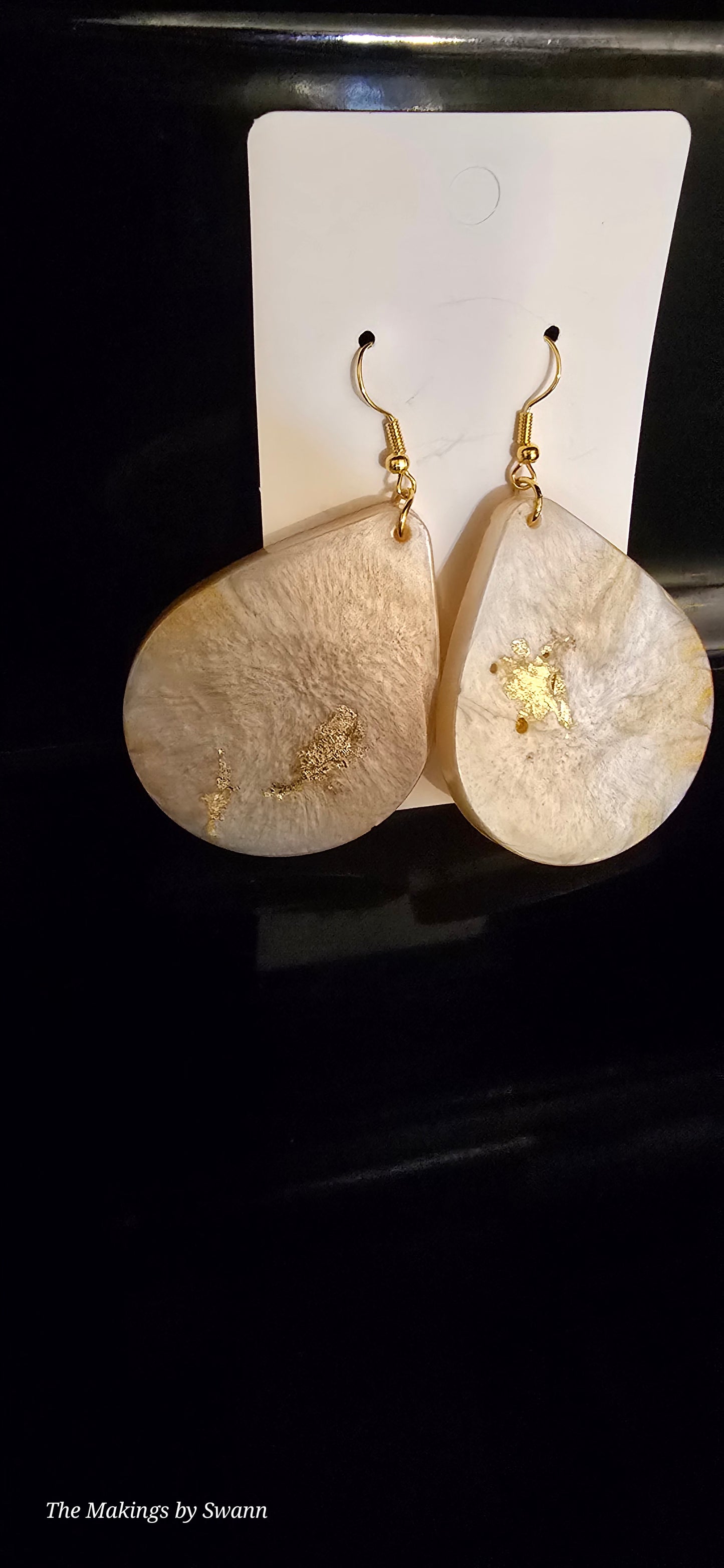 Tear drop orange earrings