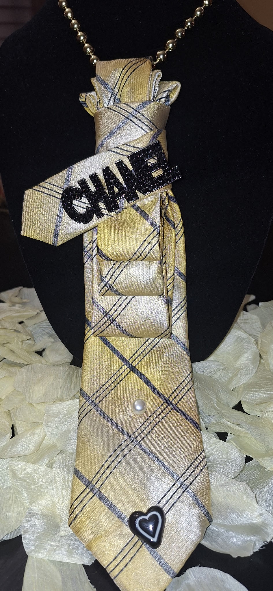 Golden Luxe Junk Tie -by Pretti Gurlz