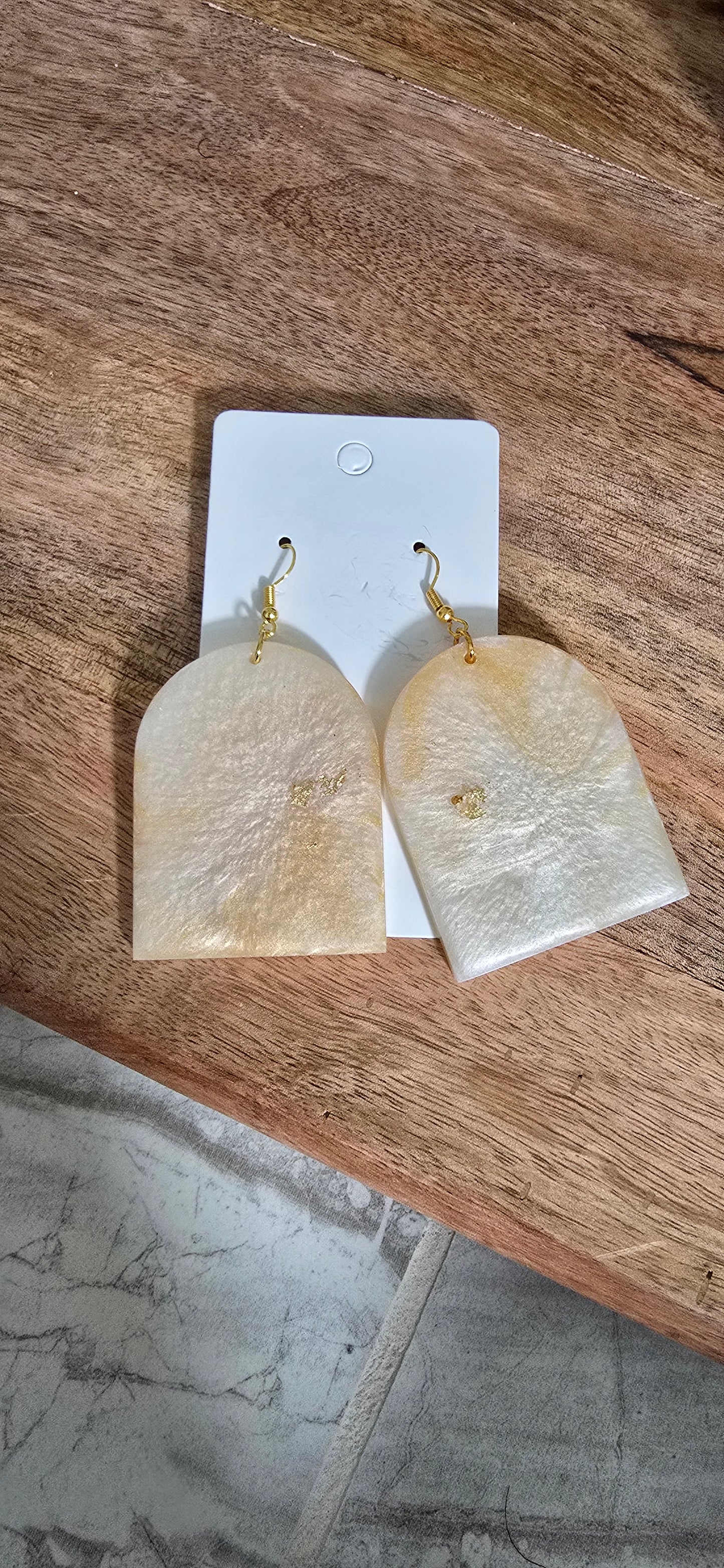 Pearl & Gold arch Earrings