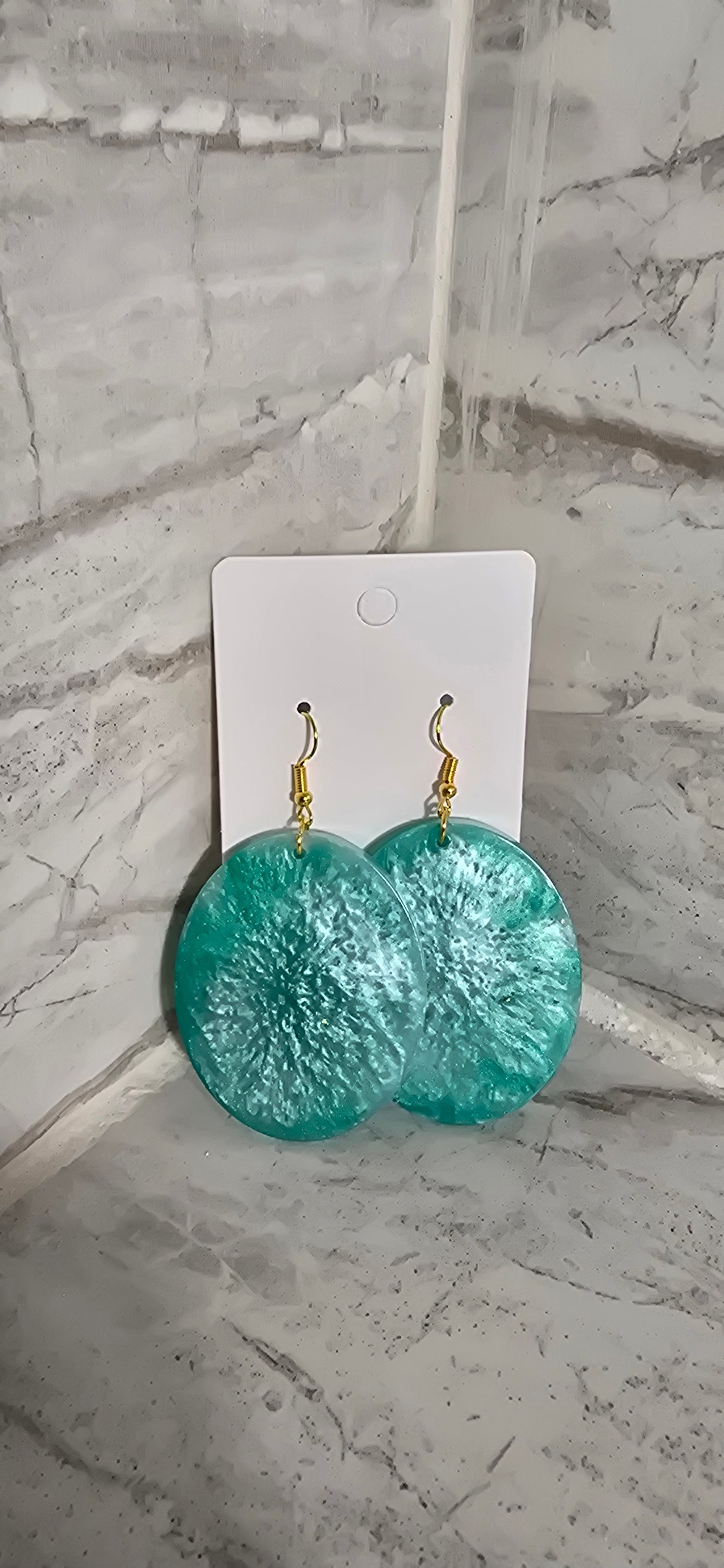 Teal Oval earrings