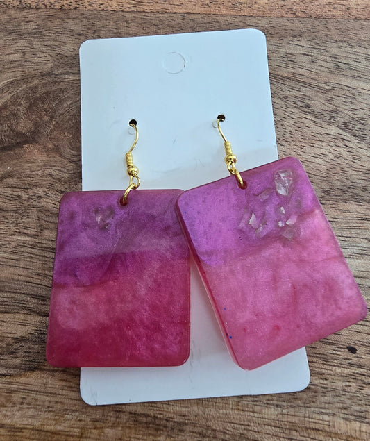 Pink Crystals (Reversible wearing earrings)