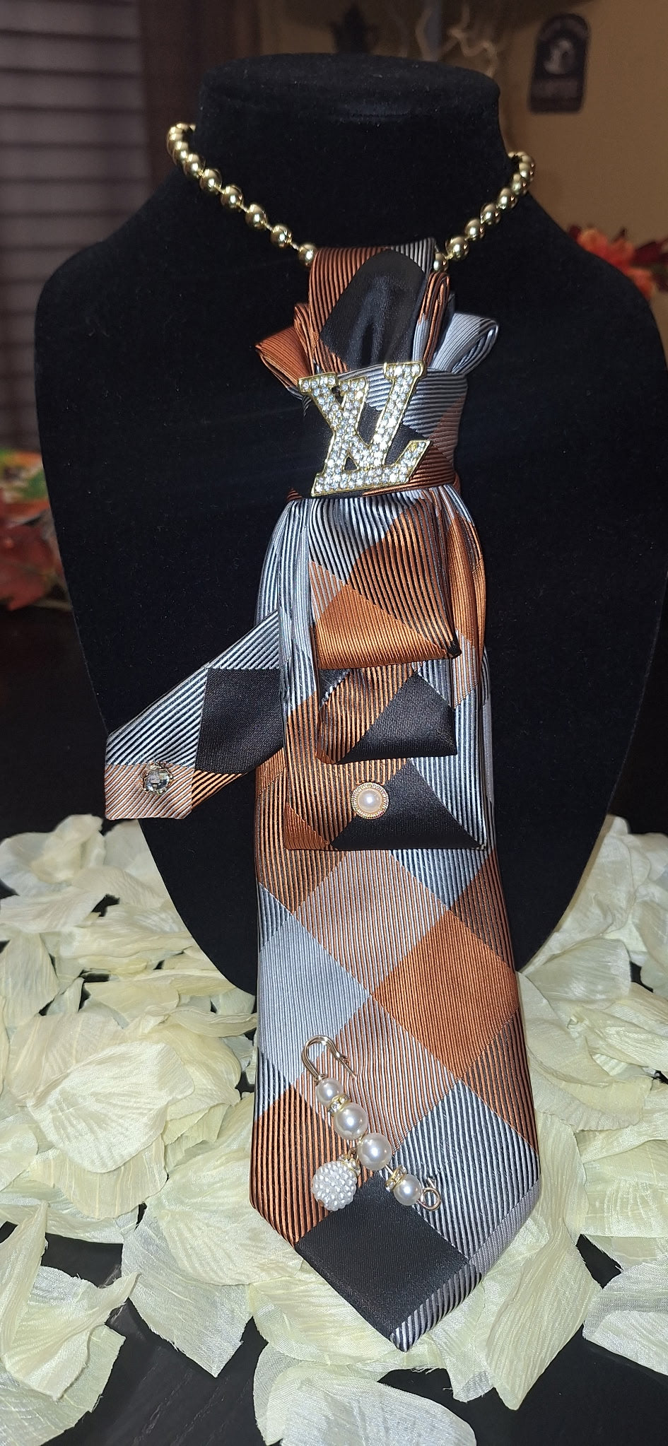 Autumn Luxe Junk Tie- by Pretti Gurlz