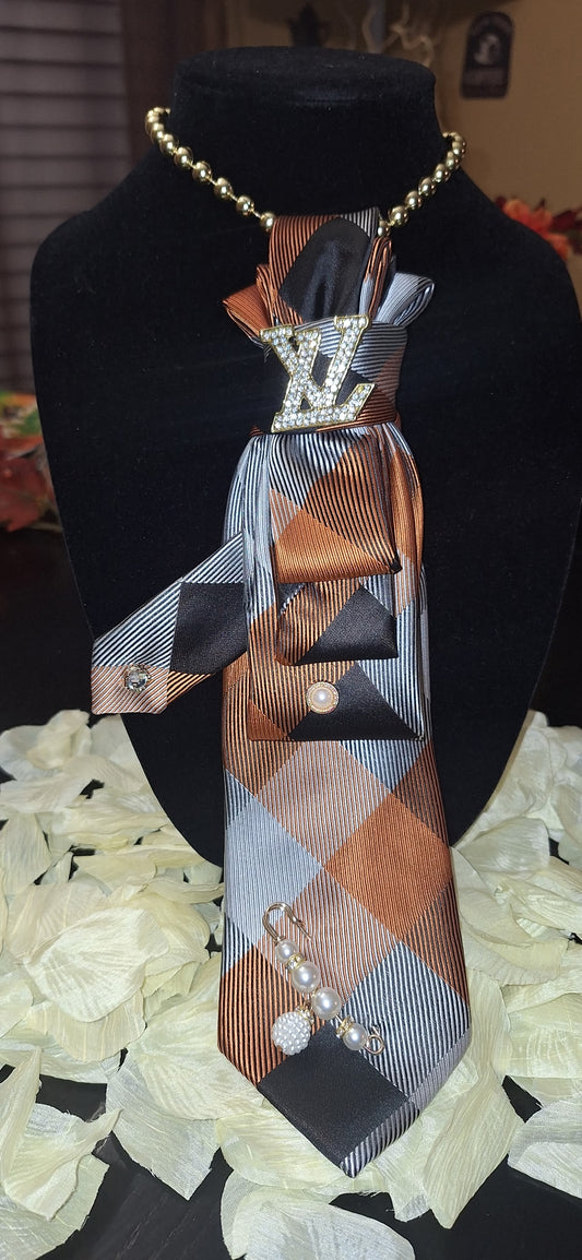Autumn Luxe Junk Tie- by Pretti Gurlz