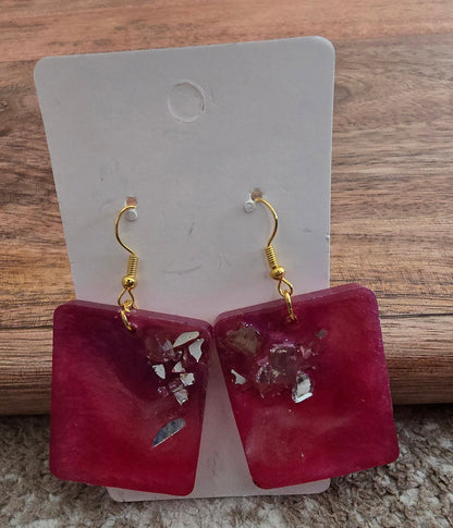Pink Crystals (Reversible wearing earrings)
