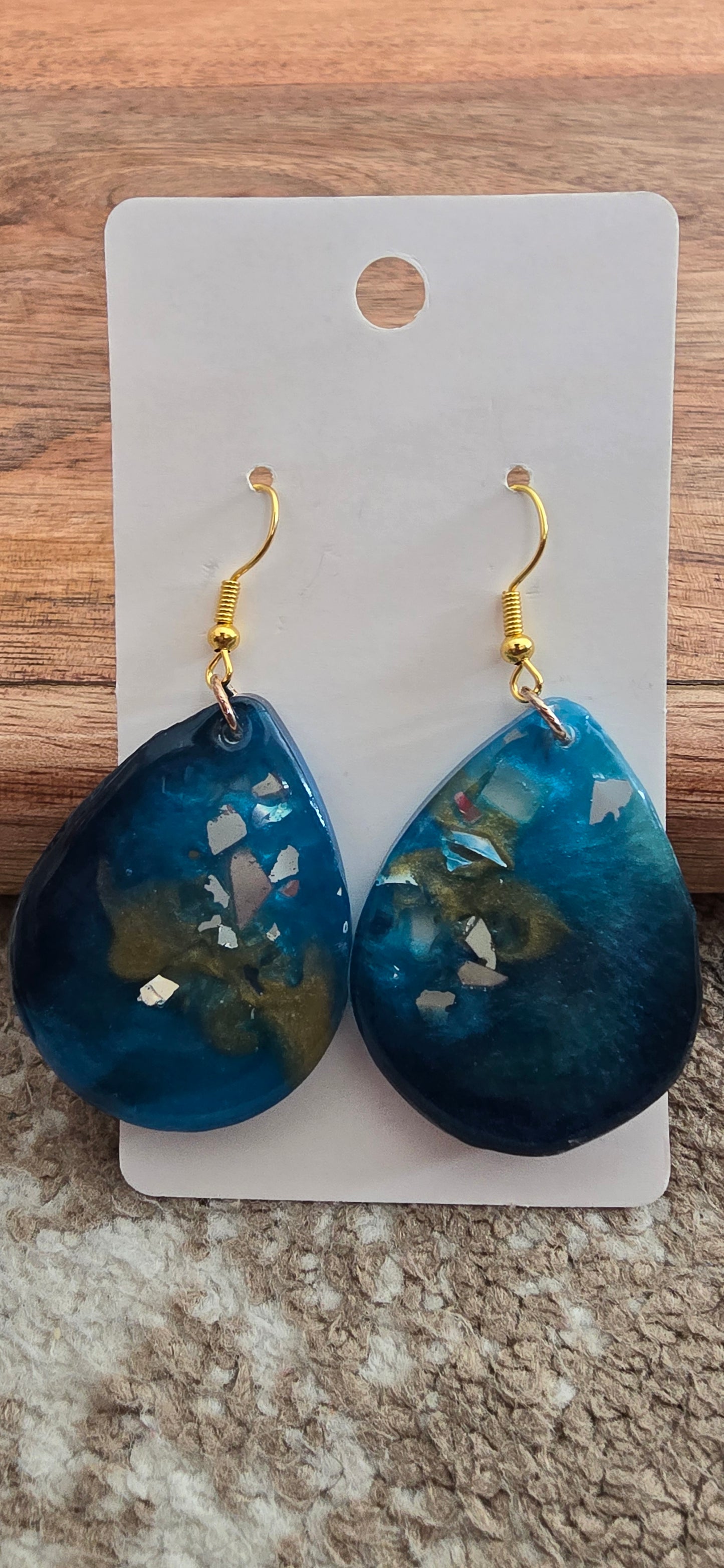 Mermaids treasure tear drop earrings