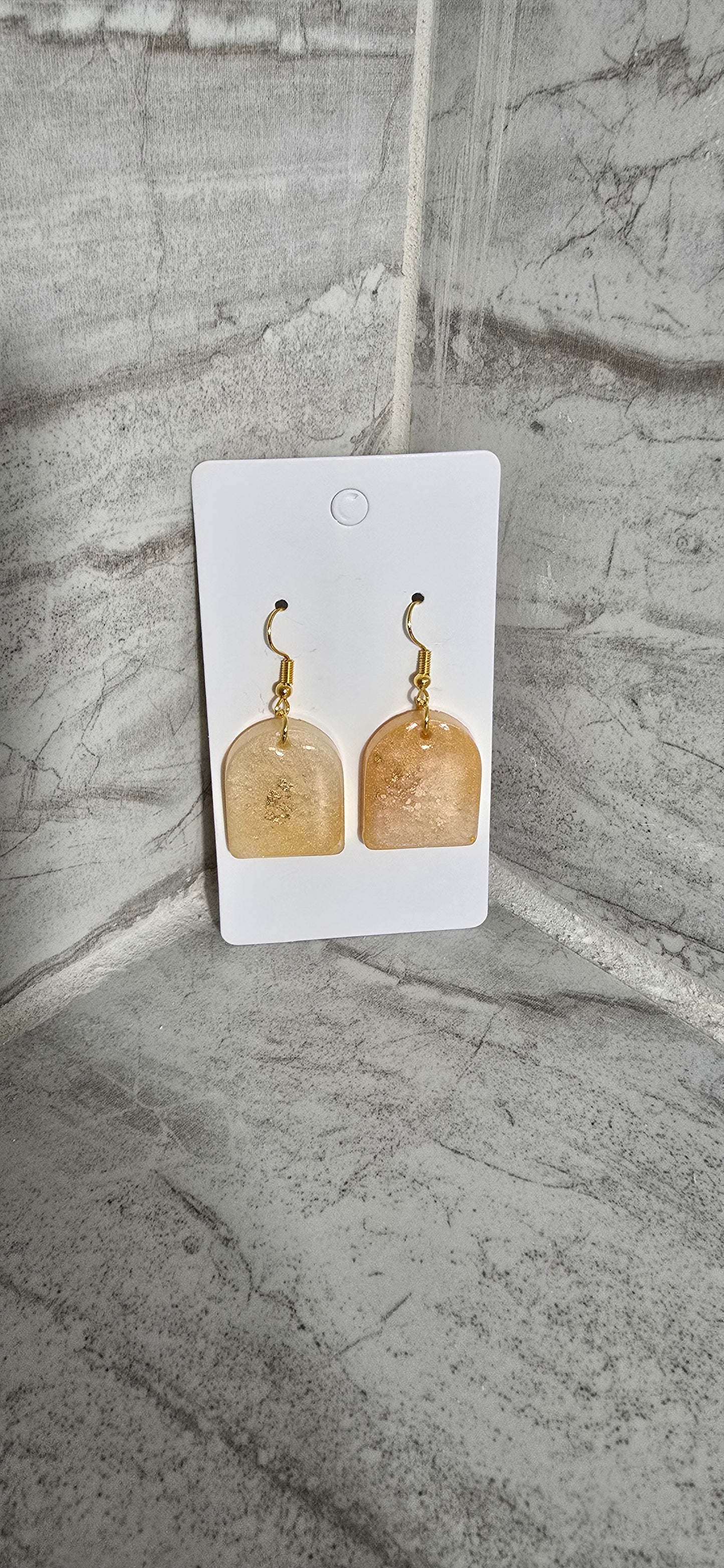 Pearl and Gold small arch earrings