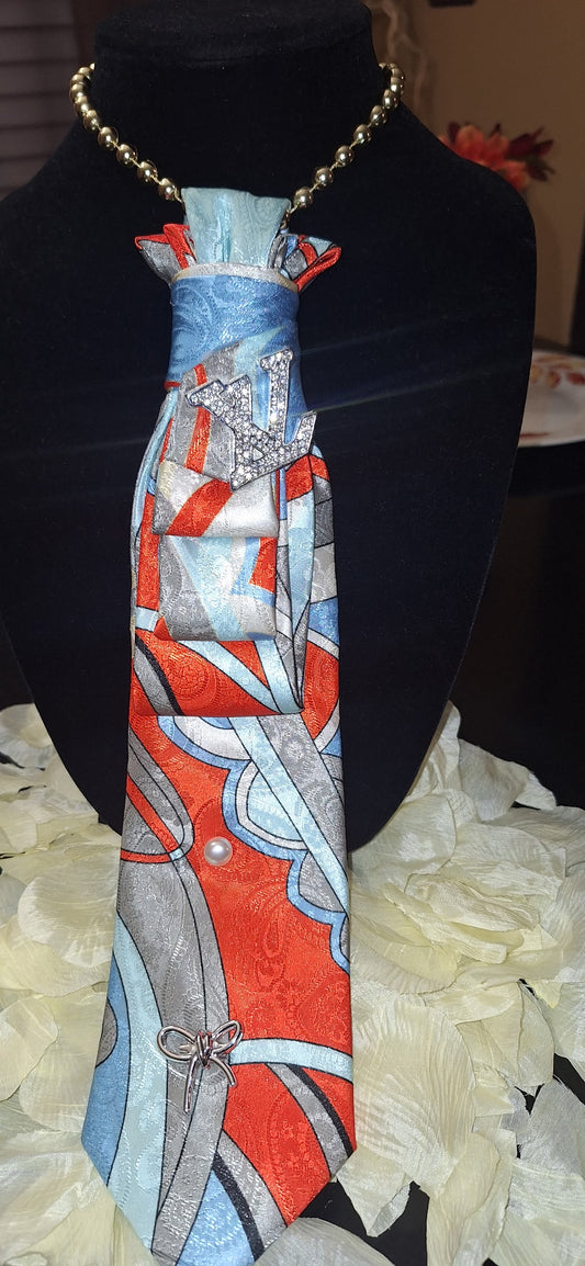 Royal Coral Tie- by Pretti Gurlz