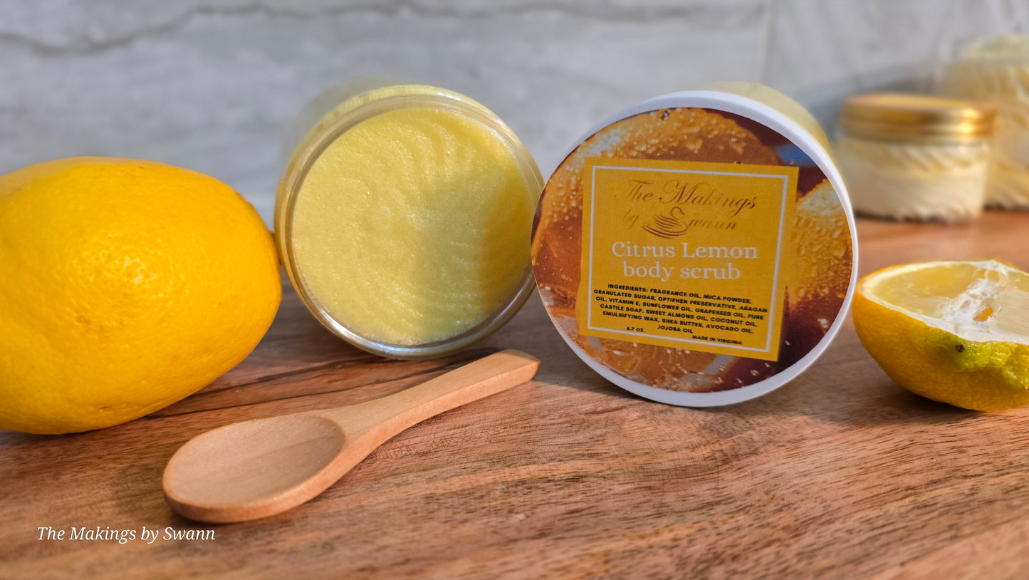 Citrus Lemon Sugar body scrub 6.7 oz
