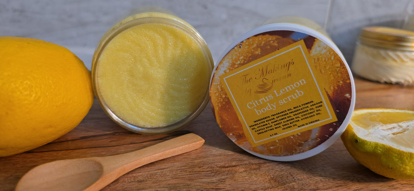 Citrus Lemon Sugar body scrub 6.7 oz