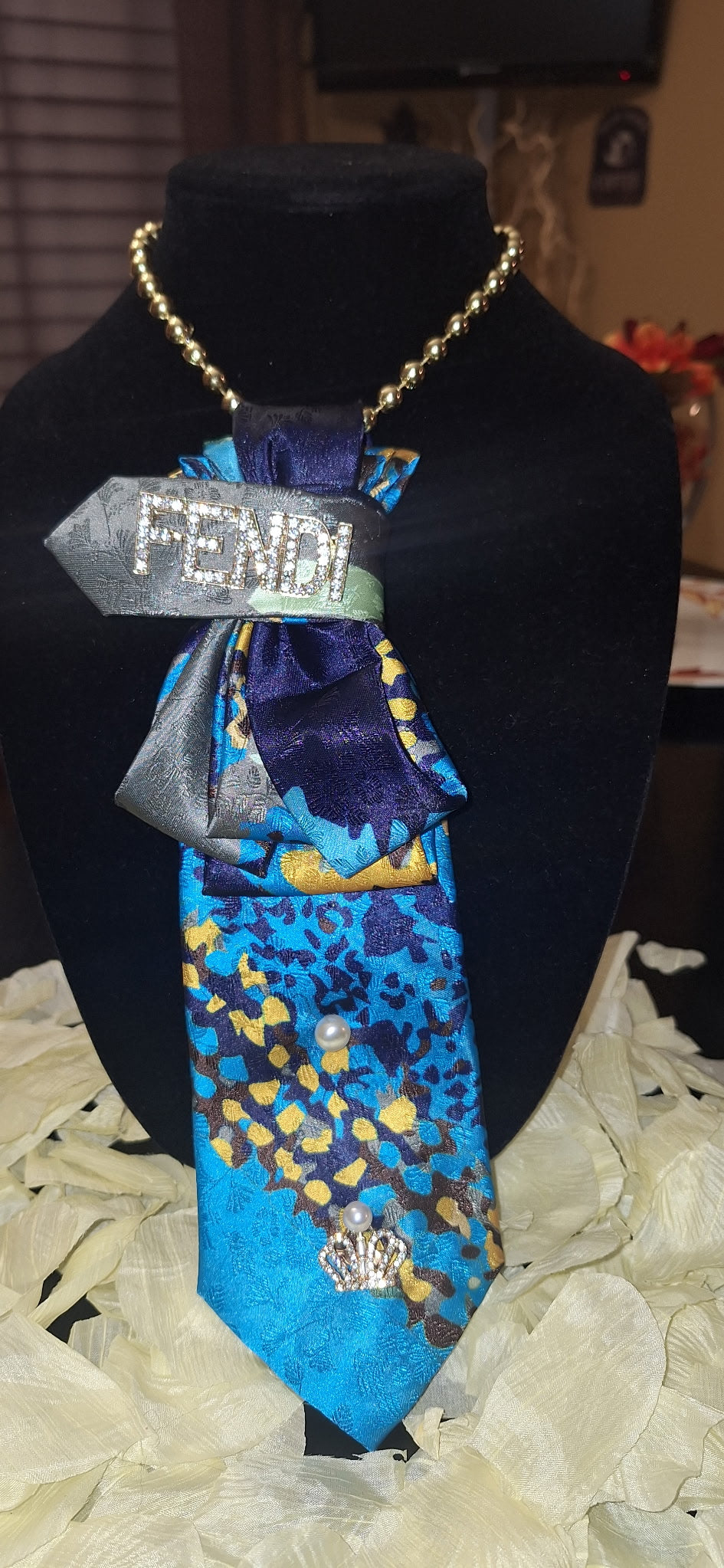 Blue Royal Junk Tie by Pretti Gurlz