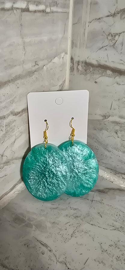 Teal Oval earrings