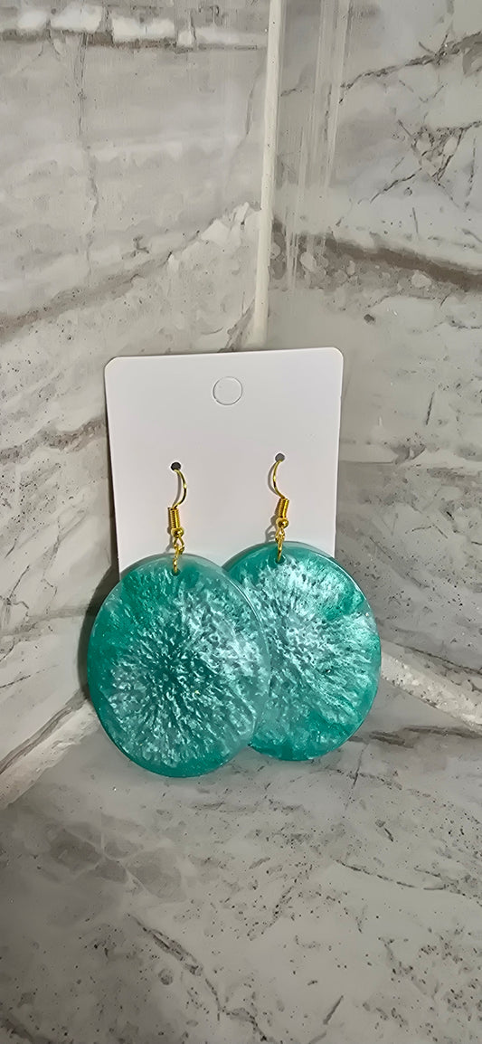 Teal Oval earrings